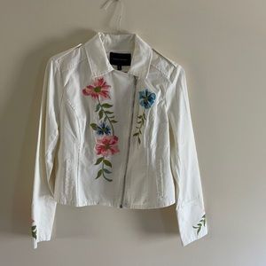 Jealous Tomato White embroidered jacket Size Large
